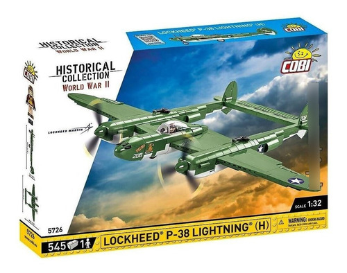 Avião De Caça Americano Lockheed P-38 Lightning 545 Pçs Cobi