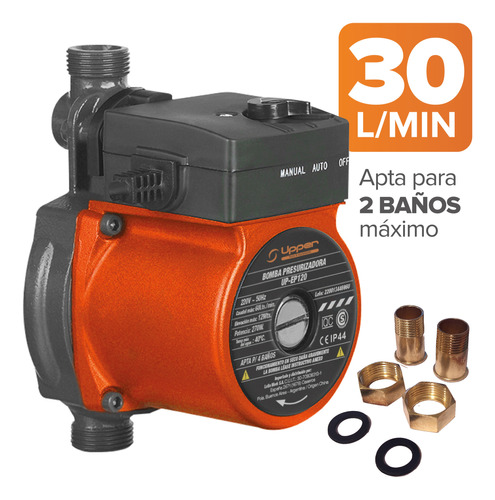 Bomba Presurizadora Elevadora Presion Upper 2 Baños 120w