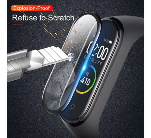 Pack2 Lámina Mica Vidrio Templado Compatible Xiaomi Band 5/6