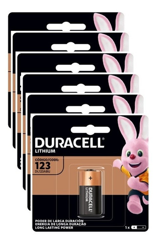 Pack 6 Pila Duracell Cr123  3v - Cr123a - Bigbull