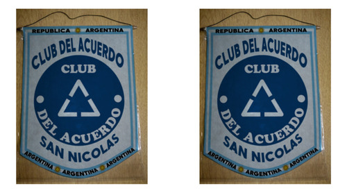 Banderin Grande 40cm Club Del Acuerdo San Nicolas