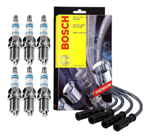 Kit Jogo Cabos E 6 Velas Gm S10 Blazer 4.3 V6 Original Bosch