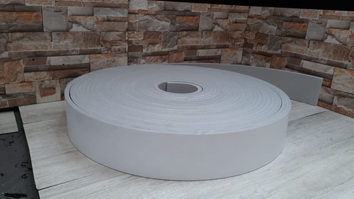 Rodapé Eva Adesivado Flexivel Cinza*liso 15cmx1cm* 22 Metros