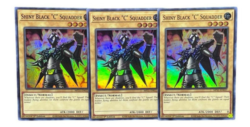 Shiny Black C Squadder Cartas Yugioh Inglés 