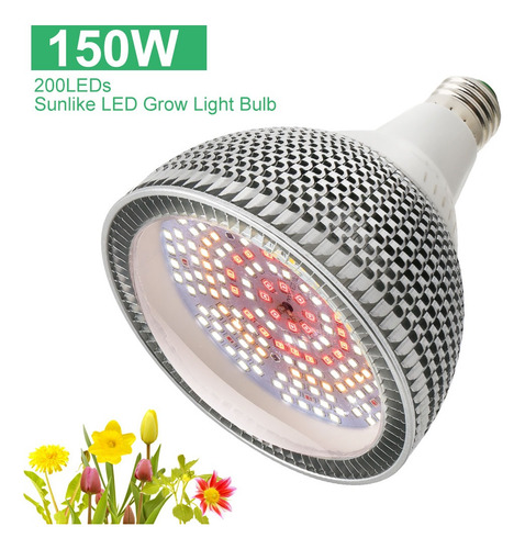 Lámpara Led De Cultivo E27 De 150 W, Espectro Completo, Para