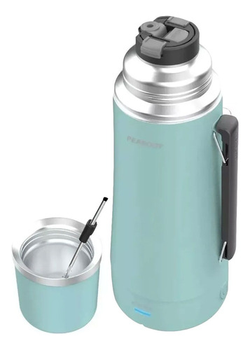 Imagen 1 de 7 de Termo Electrico Peabody 1l Acero Inoxidable Mate Y Bombilla