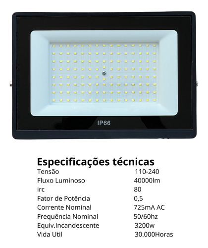 Kit 15 Refletor Led Smd Holofote 1000w Prova D'água 6500k
