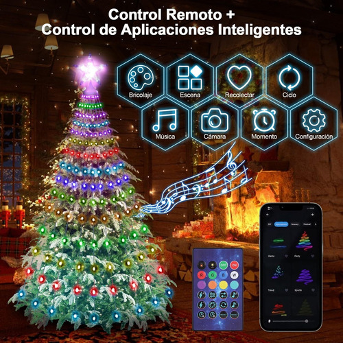 Rgb 5pies De Árbol De Navidad Luces Sincronización De Música
