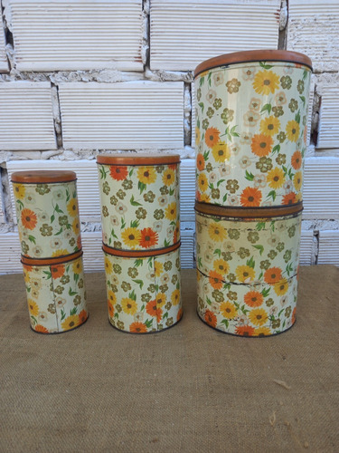 Latas Vacias X6 Antiguas¡ Muy Decorativas! 