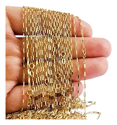 Corrente Veneziana Alongada 60 Cm Masculina Em Ouro 18k 750