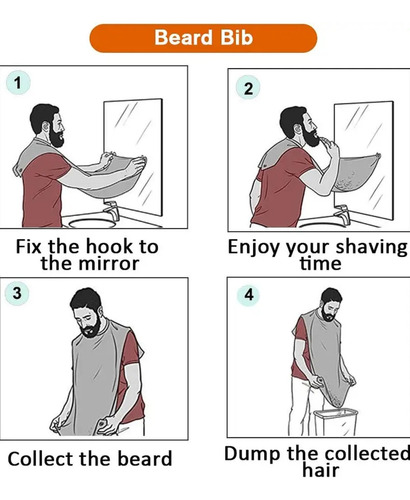 Capa Delantal Para Corte De Barba Afeitado