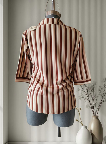 Blusa A Rayas Extra Juvenil Casual O De Vestir 36 40 42