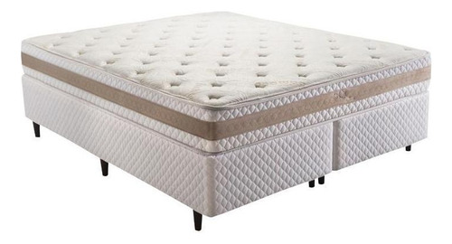 Cama Box Queen Herval Taqi Class, 64x158x198 Cm Conforclass Cor Branco