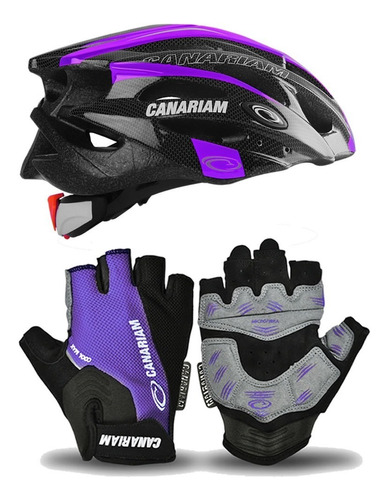 Combo Casco Mas Guantes Para  Patinaje Canariam 