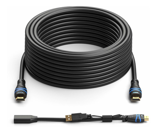 Bluerigger Inwall Cable Hdmi De Alta Velocidad Con Repetidor