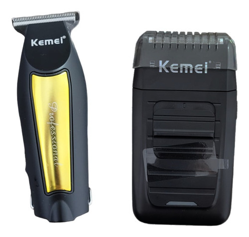 Combo Kemei Afeitadora Shaver + Patillera Detailer