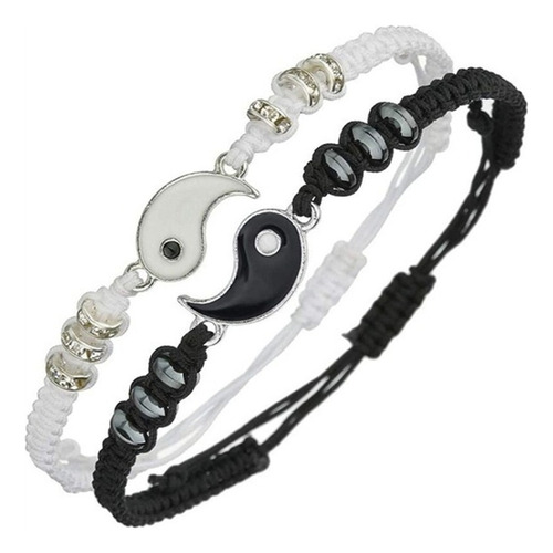 Pulsera Doble Ying Yang Ajustable