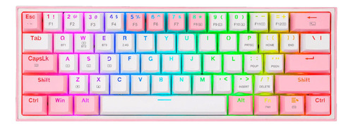 Ltc Teclado Gaming Redragon Fizz Pro K616 Rgb Blanco Rosado 