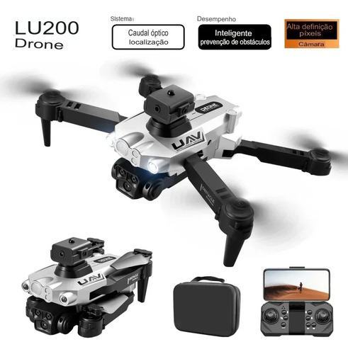 Drone Lu200 - Câmera Tripla Evita Obstáculos 1 Bateria