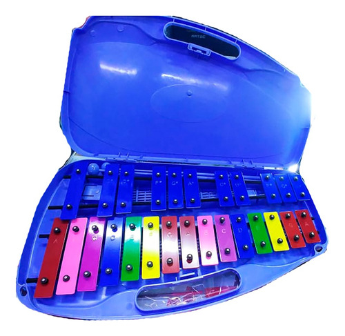 Xilofono Cromatico Metalofono 2 Octavas 2/8 25 Notas Colores