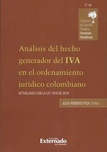 Libro Análisis Del Hecho Generador Del Iva En El Ordenamien