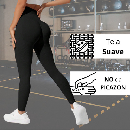 Calza Deportiva Frunce S/ Costura Seamless Importado