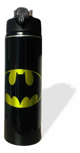 Cilindro Para Agua Diseño Batman Personalizado Color Negro