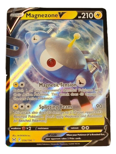 Pokemon Magnezone V Holo 056/196 Lost Origin 2022 Original