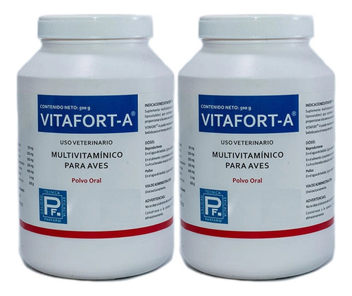 2 Vitafort A 500 Gr// Vitaminas Para Aves// Pollitos