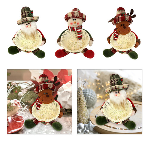 Cesta De Mimbre Para Adornar En Fiestas Con Recipiente Para