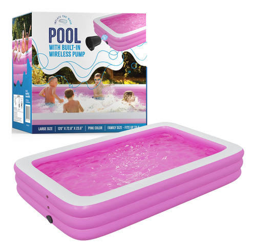 Piscina Familiar Inflable Barbie Rosa Grande 304.8 X 185