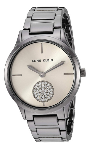 Reloj Para Mujer Anne Klein Acero Brazalete Gunmetal