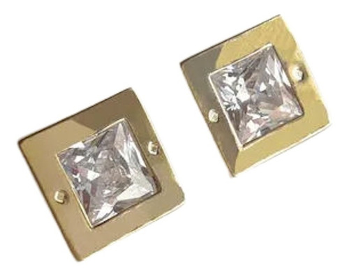 Imagen 1 de 5 de Aros Plata Oro Cubic Zircon Plata 11mm Rosca Garantía