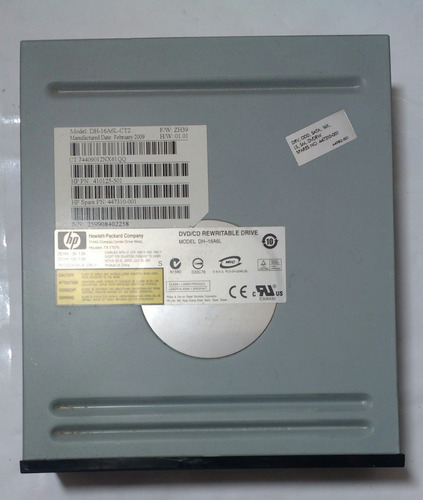 Imagem 2 de 5 de Gravadora E Leitor De Cd Dvd Hp Mdl: Dh-16a6l-ct2 Sata