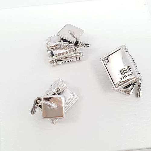 Charm Libro Graduación 2022 100%plata Estuche Y Bolsa Compat