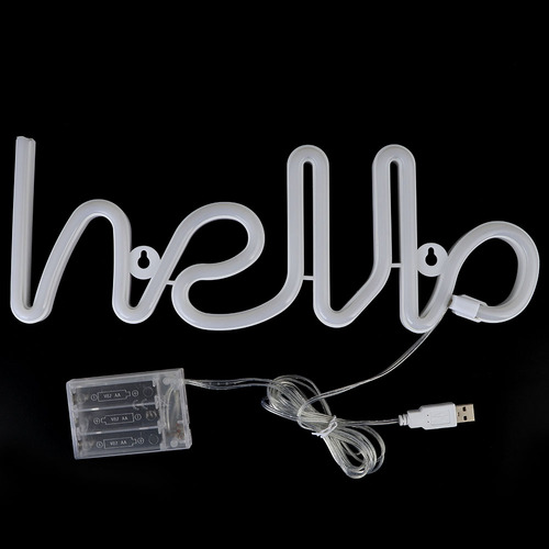 Decorativo Led Único Con Forma De Letra De Saludo En Inglés