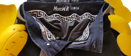 Pantalon Motociclista Mezclilla Protecciones Moto Jeans Ce