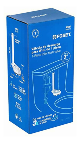 Foset Vw-011, Válvula De Descarga Para Wc De 1 Pza, Cadena