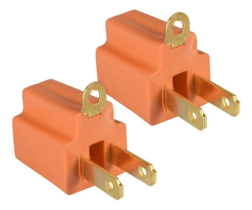 Pack De 2 Clavija Convertidora Steren 2 Piezas Naranja