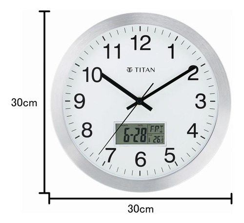 Imagem 4 de 5 de Relogo De Parede Analogico Com Estacao Metereologica Termome