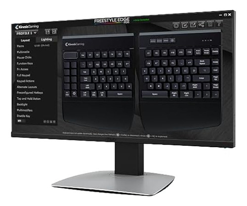Kinesis Gaming Freestyle Edge Rgb Split Mechanical Usb Keybo