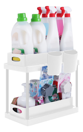 Estante Organizador 2 Niveles Cajones Repisas Baño Cocina 