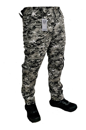 Pantalon Tactico Cargo Urg Digital Negro Army Store