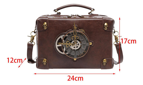 Bolso Bandolera Steampunk Con Correa Ajustable Desmontable