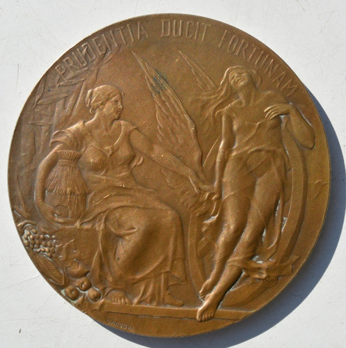 Antigua Medalla Banco Popular Argentino De La Carcova