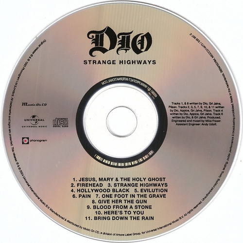 Dio Strange Highways Cd Importado