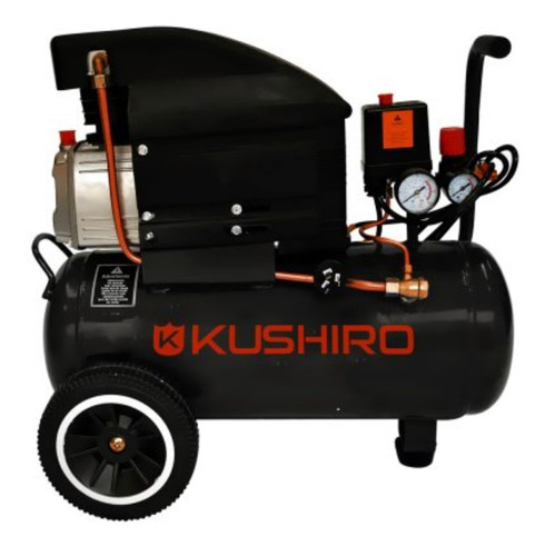 Imagen 1 de 1 de Compresor de aire eléctrico Kushiro K50 monofásico negro 220V