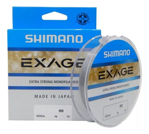 Linha De Pesca Shimano Monofilamento Exage 9,7lb 0,22mm 300m