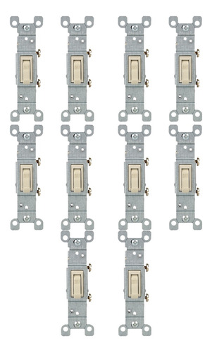 Apagador De Palanca Sencillo 15a 120v 1451-ic Leviton 10pzas