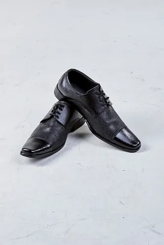 Zapatos Negros Para Hombre En Cuero 2322